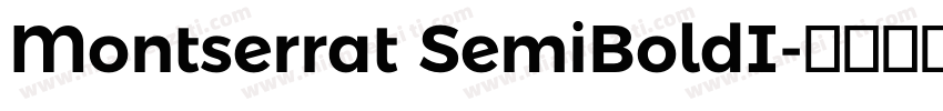 Montserrat SemiBoldI字体转换